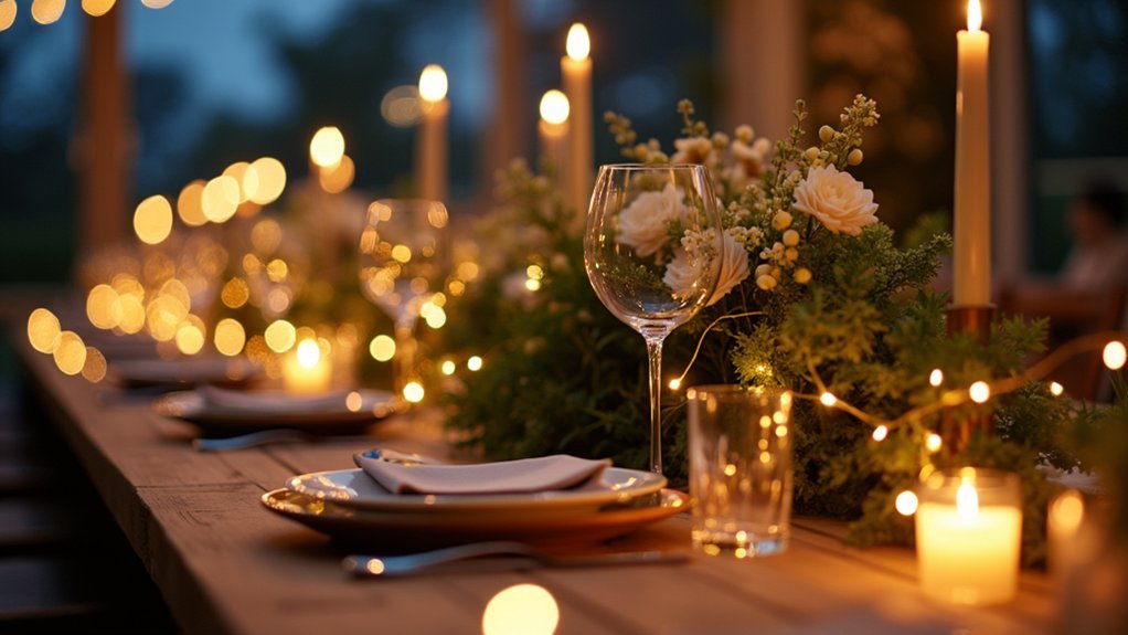 warm white lights integrated centerpiece