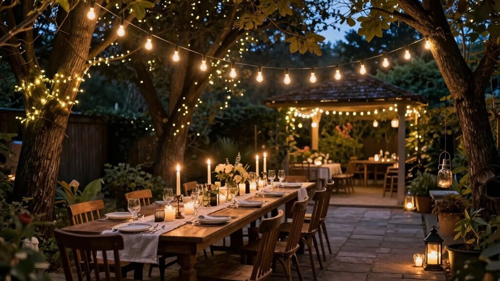 warm white lights magical pathways