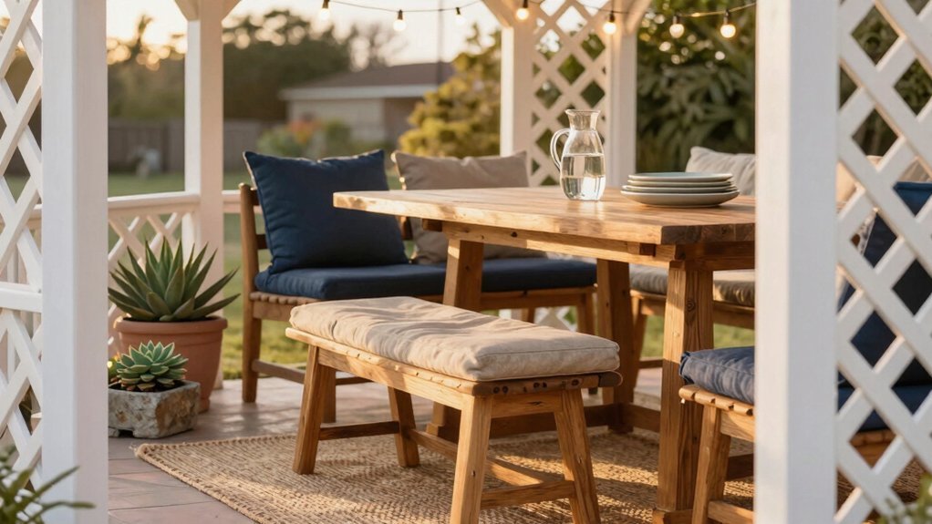 weather resistant versatile gazebo seating