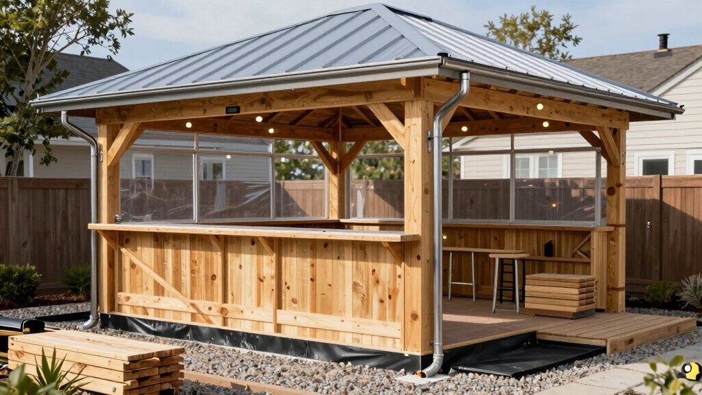 weatherproof bar drainage weatherproofing