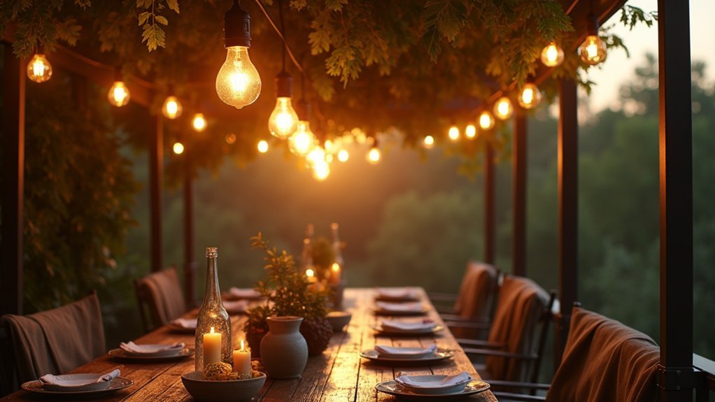 weatherproof commercial grade bistro lights