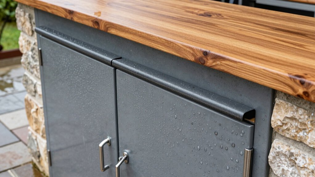 weatherproof outdoor bar cabinet design