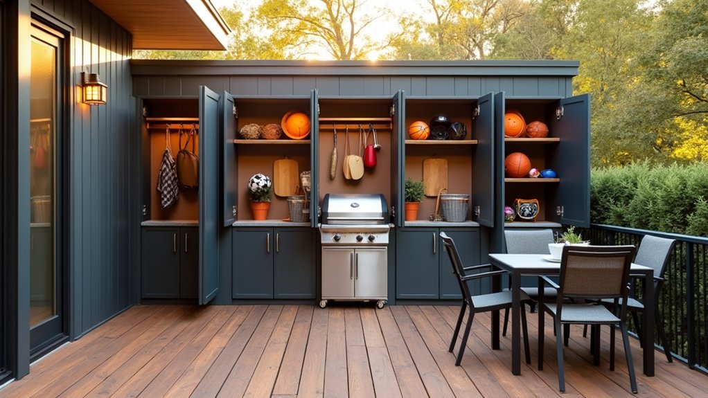 weatherproof vertical gear storage