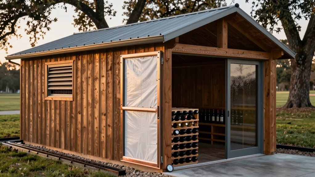 weatherproof wine storage construction