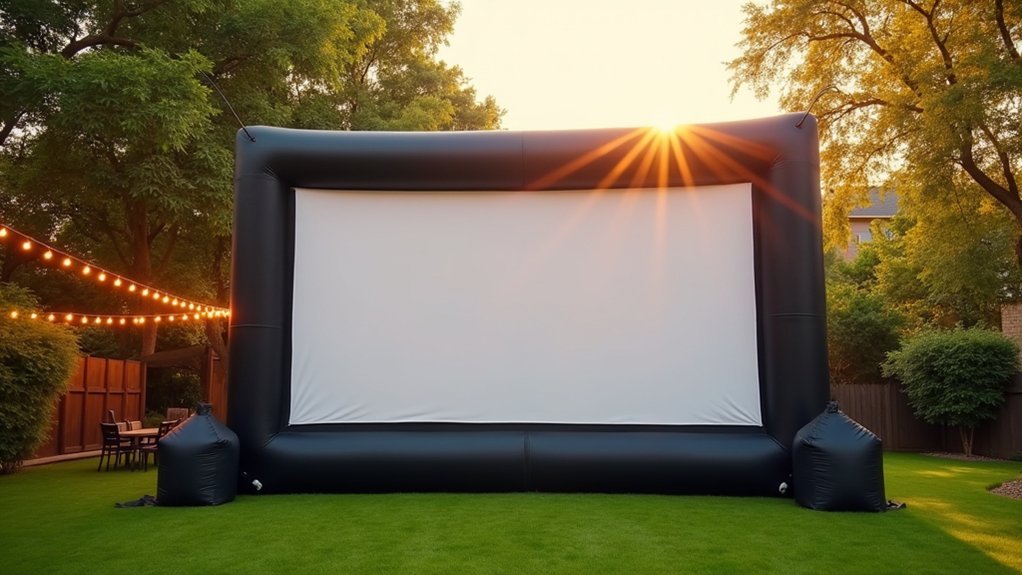 weighted heavy duty inflatable screens