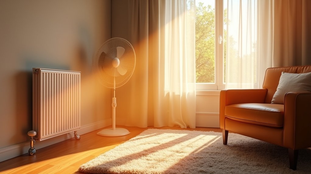 wind flow guides heater placement