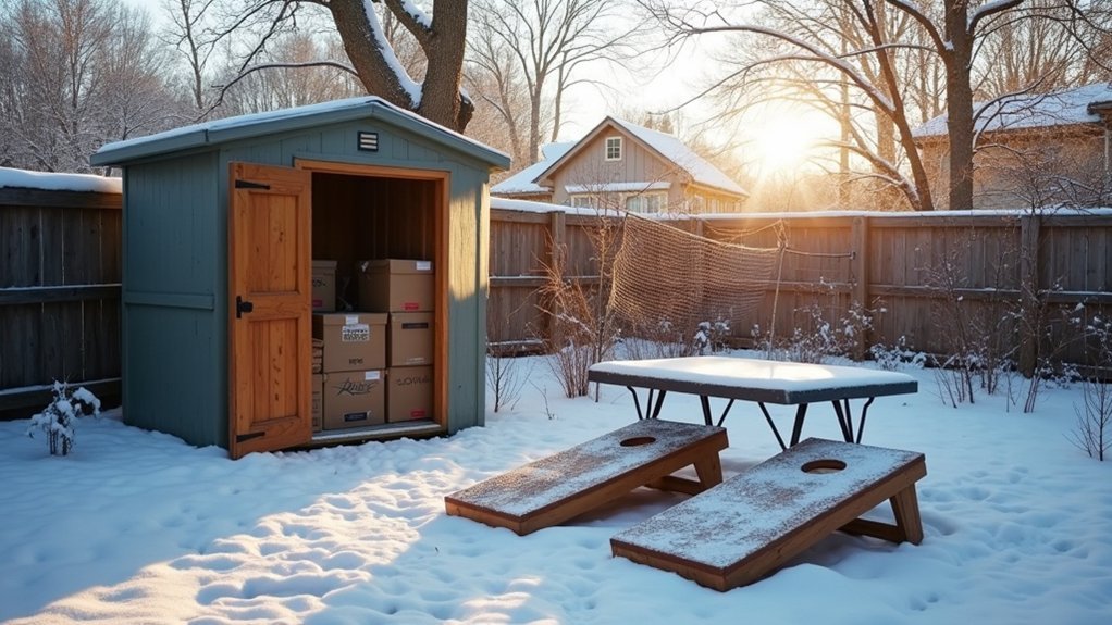 winter moisture harms yard games