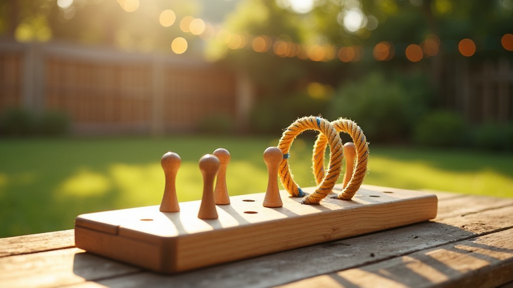 wooden ring toss distances